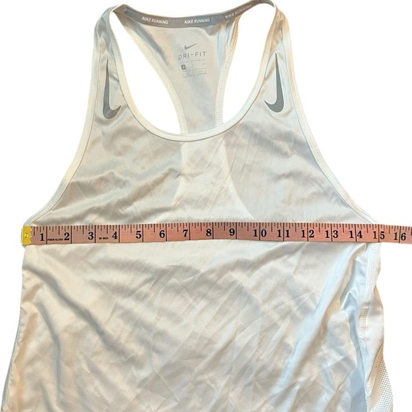 Nike Peloton White Racerback Tank Top w/ Mesh Details S - Picture 6 of 9